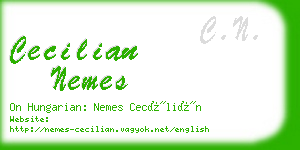 cecilian nemes business card